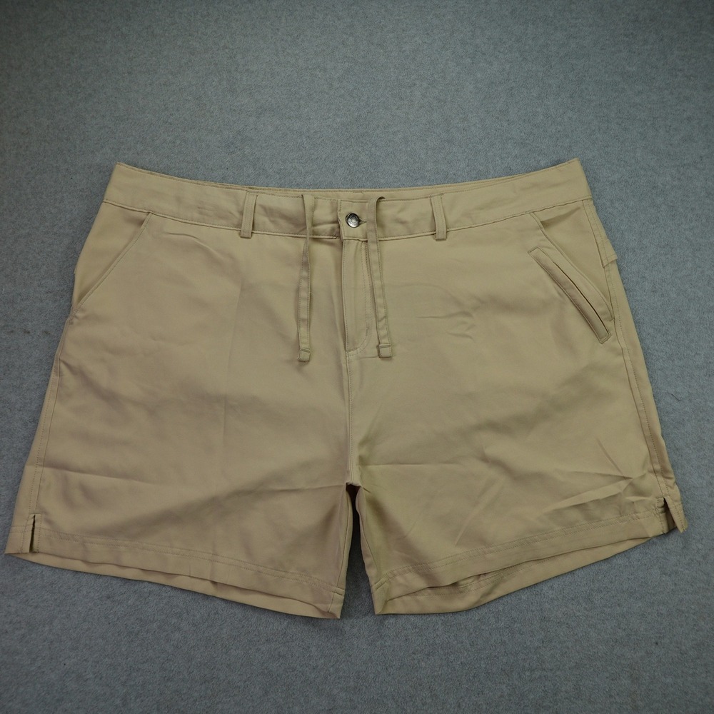 Magellan Shorts Womens 2X Khaki Tan Classic Fit Performance Hiking Outdoors